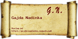 Gajda Nadinka névjegykártya